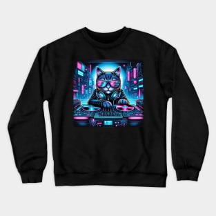 DJ Cat Crewneck Sweatshirt
